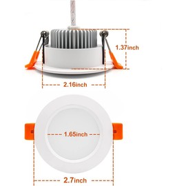 YGS-Tech 2 Inch LED Recessed Lighting, Dimmable Downlight 3W(35W Halogen Equivalent), CRI80, 3000K Warm White Ceiling Light with LED Driver(24 Pack)