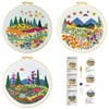 51buyoutgo 3 Pieces Flower Grass Embroidery Set Embroidery Set for