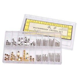 Watch Crown, Watch Repair Kit Professional Watch Crown and Stem Kit Tube Steam Set Watch Repairing Accessory Watches Parts Watch Crown Parts Spare Parts