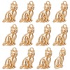 BENECREAT 12 Pcs Brass Cat Charms, 18K Gold Plated 3D