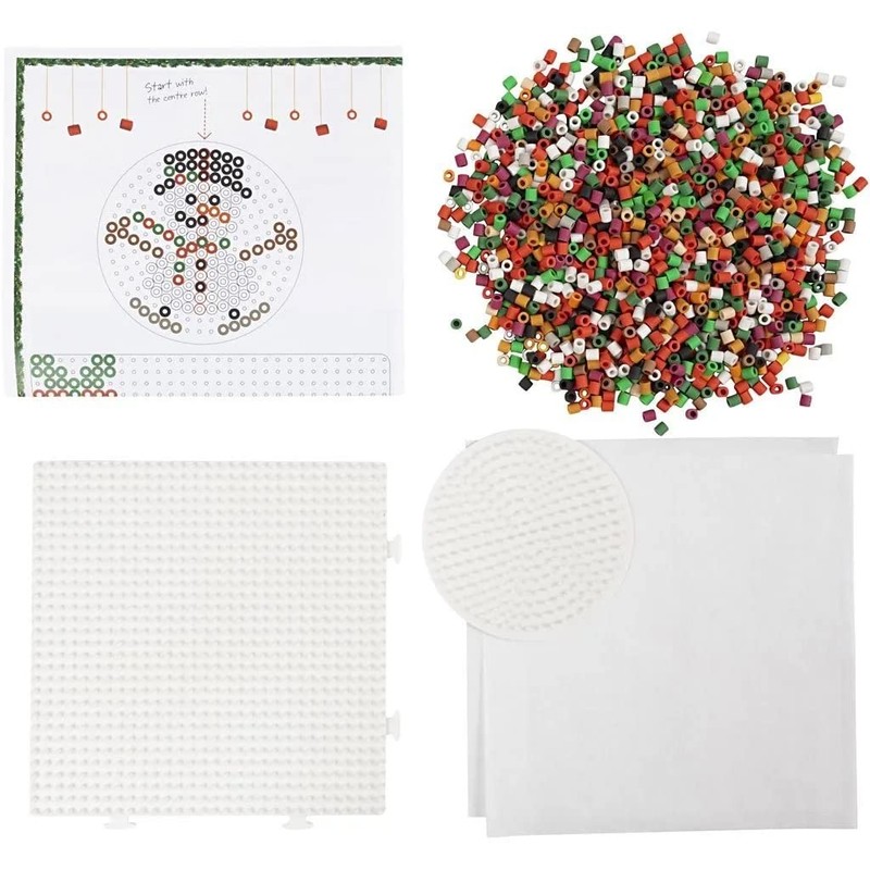 creotime Nabbi® Organic Ironing Beads Creative Set, 100% Compostable, Christmas