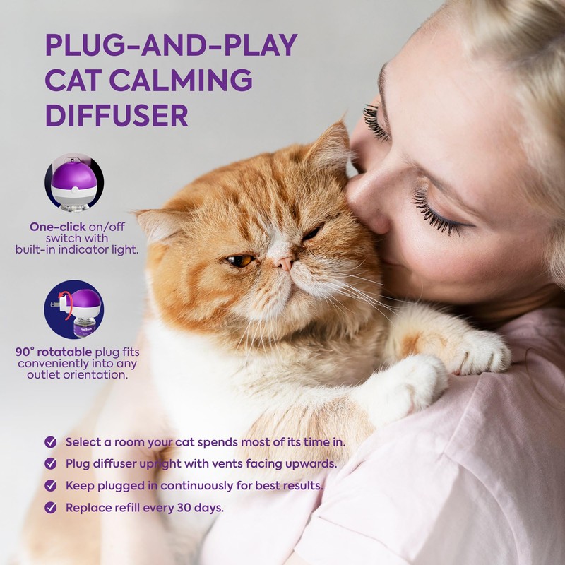 TopSum Cat Pheromones Calming Diffuser: Premium Pheromone Diffuser for Cats