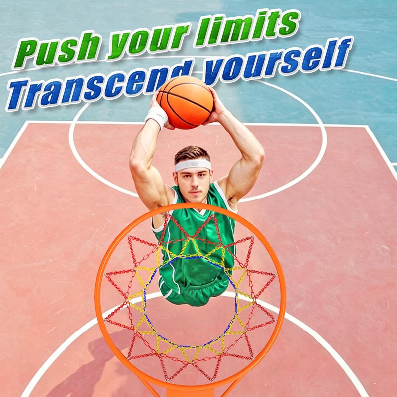 Heavy Duty Basketball Hoop Net, Anti-Rust Carbon Steel Chain Net