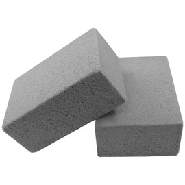 ISDVBUY 4 Pack Stone Cleaning Block Clean Brick, Pumice Stone for Cleaning Oven, Griddle Scraper, Commercial Grade Cleaner for BBQ, Flat Top Cookers, Baking Steel(Grey)
