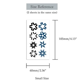 Oottati 2 Sheets Tiny Small Temporary Tattoos For Women Men Finger Hands Neck Wrist Face, Cute Long Lasting Cartoon Fake Tattoo Stickers For Kids Boys Girls Star Flower Totem