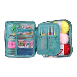 Uniquer 64PCS Crochet Hooks Tools Set,Crochet Starter Hooks Kits with Case, Ergonomic Crochet Hooks 0.6mm~6.0mm and Crochet Needle Accessories, Crochet Needles Craft Tools