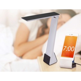 Bostitch Office KT-VLED1810-BLK Powered Rechargeable Battery LED Desk Lamp, 3 Color Temperatures, Flip Open, Black