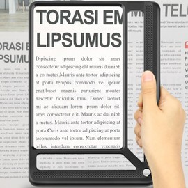 Tobegiga 5 x Reading Magnifying Glass Hand Magnifier Lightweight Magnifying Glass for Books Rectangular Magnifying Glass for Reading for Seniors Large Newspapers, Improved Handheld Magnifying Glass Brand: Tobegiga