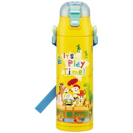 Skater SKDC6-A Children's Stainless Steel Water Bottle, 2-Way Direct Drinking, 20.8 fl oz (580 ml), Cup Drinking, 23.0 fl oz (570 ml), Toy Story, 23, Kid-friendly Lightweight Type, Boy, Hot and Cold