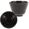 Luxshiny 2pcs Cast Iron Tea Cups Japanese Tea Cups Black