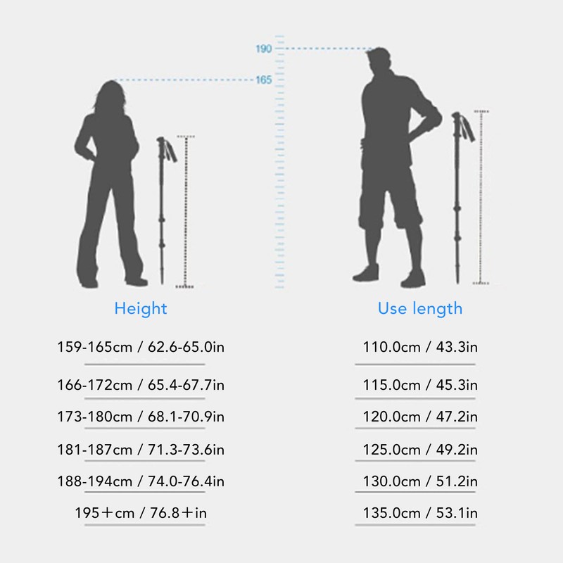 Telescopic Hiking Cane 3 Section Aluminium Alloy Walking Stick Retractable