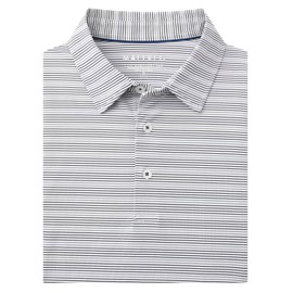 M MAELREG Polo Shirts for Men Short Sleeve Quick Dry Moisture Wicking Athletic Striped Collared Golf Shirts