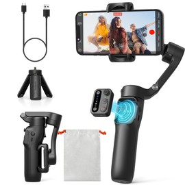 Hohem X3 SE Gimbal, 3-Axis Smartphone Gimbal, Detachable Remote Control & External Tripod, 11 Hour Operation, Dedicated App for Face Tracking, Gesture Control, Beautiful Facial, Stabilizer, Foldable &