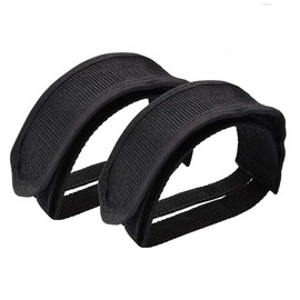 Adjustable Pedal Straps for Kids - 1 Pair for Bicycle or Foot Pedals (Black)