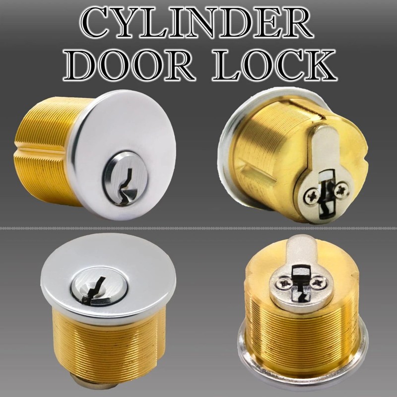 MOUNT 6PCS Brass Mortise Door Cylinder Locks 1 inch Replacement