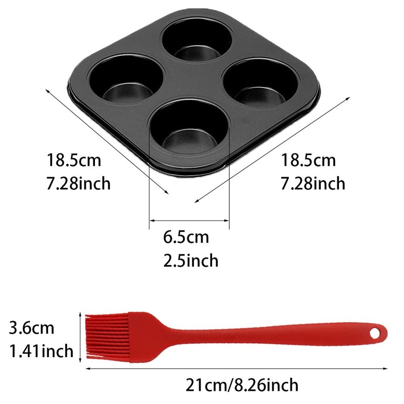 XUELIYUN Yorkshire Pudding Tray Twin Pack Muffin Tin Cookware 4