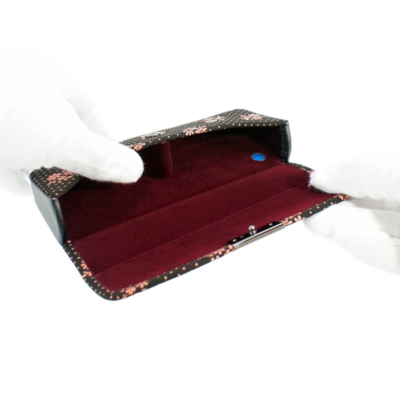 Indenya 4206-51-175 H Glasses Case, Deer Leather, Black Background x