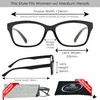 proSPORT Womens Reading Glasses 3.00 Full Lens Clear Black FrameChristmas