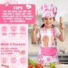 R HORSE Kid Apron and Chef Hat Set 2Pcs Pink