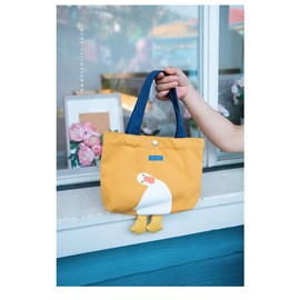 AWXZOM Cute Canvas Tote Bag graphic tote bag funny tote bags tote bag Lunch Grocery Bag (small yellow duck)
