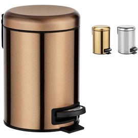 KW Soft Shade Small Round Pedal Bin 3ltr (Copper, 3 Ltr)