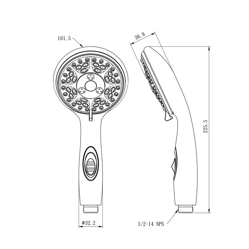 Dura Faucet Premium RV Handheld Shower Wand with Eco-Friendly On/Off
