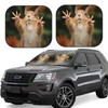 KiuLoam Squirrel Funny Animal Meets Car Windshield Sun Shade, 2-Piece