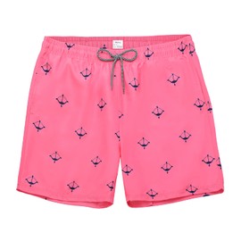 Biwisy Men's Swim Shorts Quick Dry Mesh Lining Swimwear Bathing Suits with Pockets