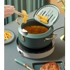 Cyrder Japanese Tempura Deep Fryer Pot with Fahrenheit Thermometer 2.3L-