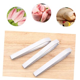 Housoutil 3pcs Stainless Steel Fish Bone Tweezers Pointy Tweezers for Hair Removal Bone Removal for Restaurant Home Use