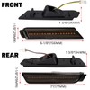 ECOTRIC Side Marker Light Compatible with 2010-2015 Chevy Camaro Amber/Red