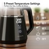 OVENTE 1L Small Electric Kettle with 5 Temperature Preset, Digital