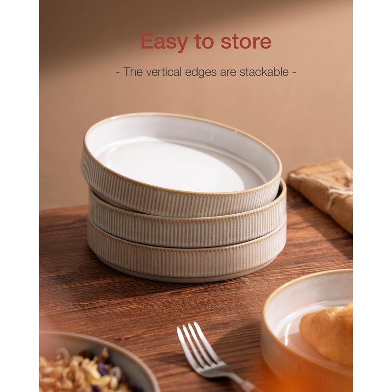 famiware Star 7.5" Pasta Bowls Set, Salad Bowl Set of