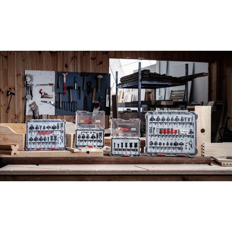 Bosch Professional 6-Piece Groove Cutter Set (for Wood, for Routers