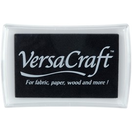 Tsukineko VersaCraft Small Craft Ink Stamp Pad Real Black