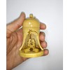 Olive Wood Christmas Bell Ornament Nativity Scene Set Handmade in