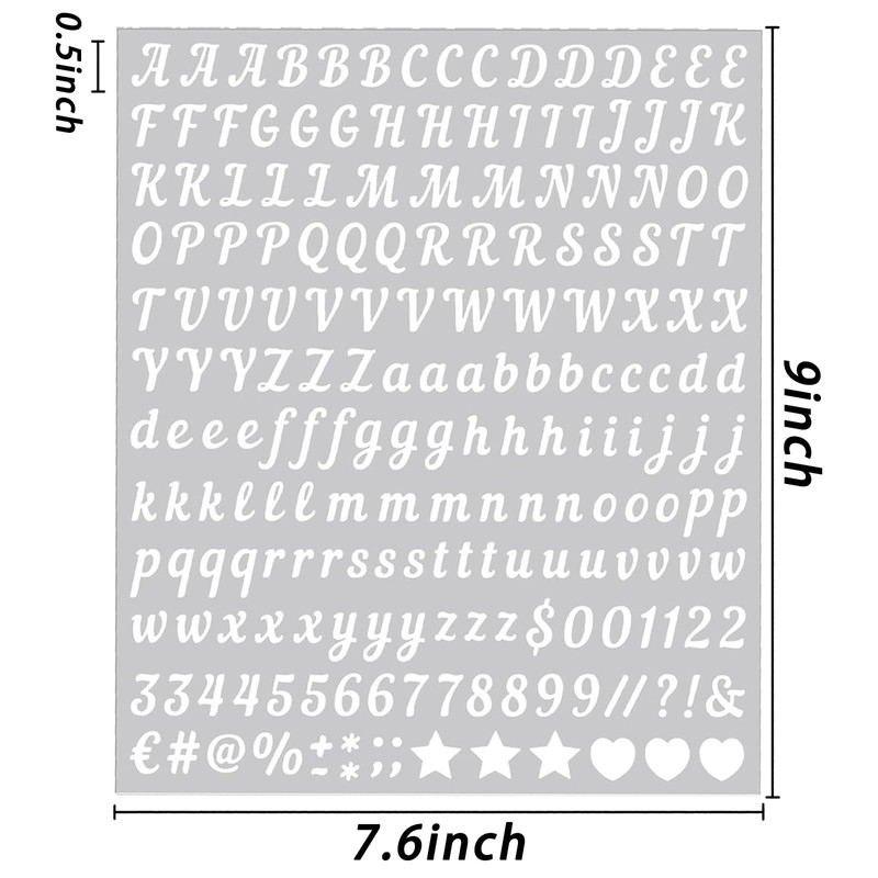 DIY Art Letters 1000PCS A-Z Script Alphabet Vinyl Self Adhesive