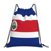 GDUUASB Cute Costa Rica Flag Drawstring Backpack Gym String Bag