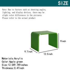 GETCK Acrylic Kids' Step Stool – Small Footstool for Bathroom, Kitchen & Bedroom, 12.5”x9.7”x9”, Holds 200lbs, Multi-Use as Toilet Stool, Shower/Water-Resistant Stool, Seating and Placing Items