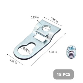 YAFIYGI 18Pcs Picture Frame Hardware D Ring Hangers Metal Hanger Framing Parts for Back of Frames Hanging Wire Hooks Large Mount Clips Small Fasteners to Hold in Place Frame Hanging Accessories