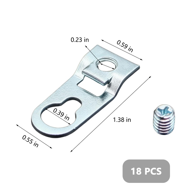 YAFIYGI 18Pcs Picture Frame Hardware D Ring Hangers Metal Hanger