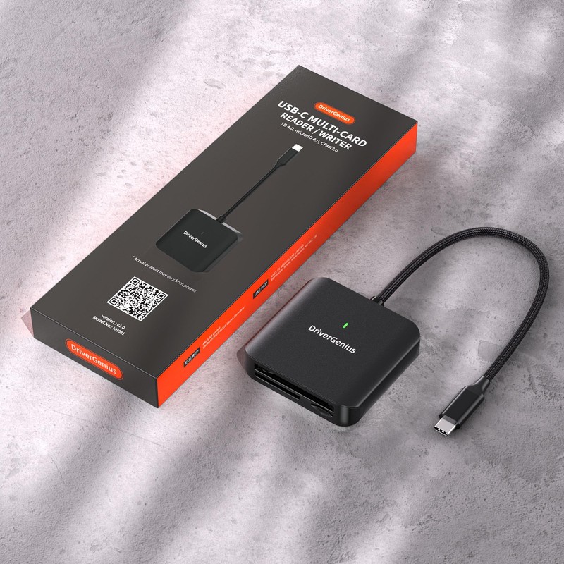 DriverGenius HB081 | 3-in-1 CFast 2.0 Reader USB-C UHS-II 4.0