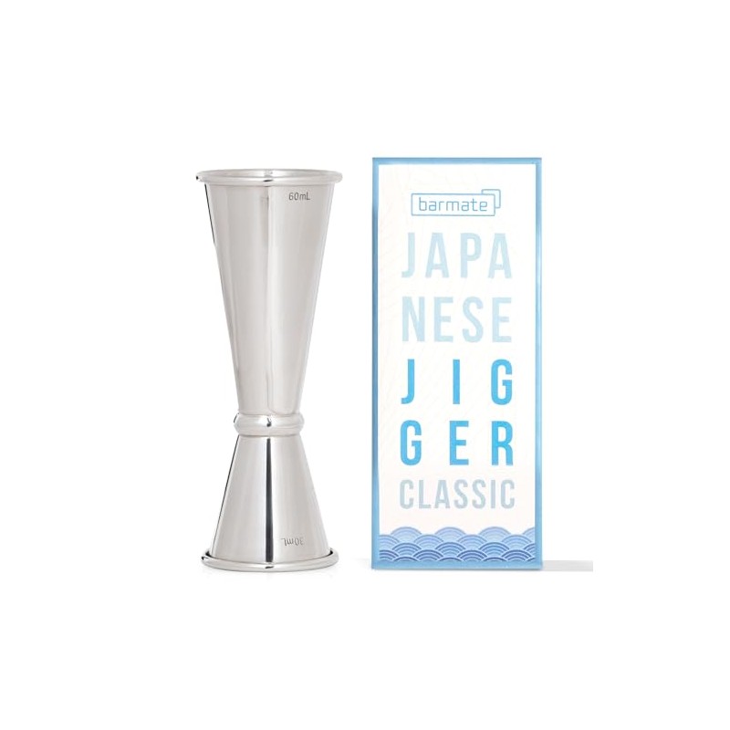 barmate Japanese Jigger, Stainless Steel Measuring Cup with Inner Scale,