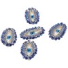 YYlingx 5PCS Blue Rhinestone Patches, Handmade Beaded Rhinestones Evil Eye