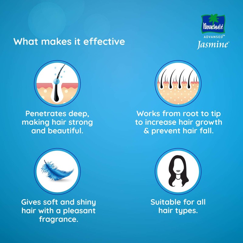 Parachute Advansed Jasmine Coconut Hair Oil, 300ml (Free 90ml)