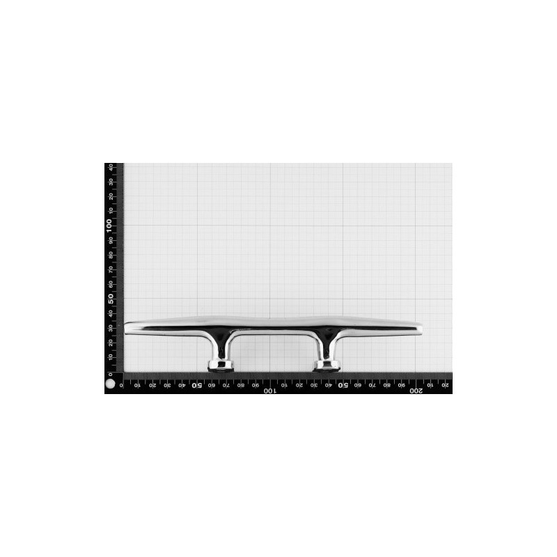 Hollow Base Cleat 200X37mm, Stainless Steel AISI 316