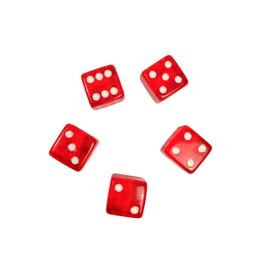 Craps Dice (5-Piece Set) | Professional 19mm Casino Quality | Rounded Edges | Precision Cube Edges and Flush Pips | Equal Weighted