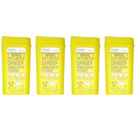 Sharpsafe Disposable Sharps Bin 0.2 Litre - Pack of 4 (Packaging May Vary)