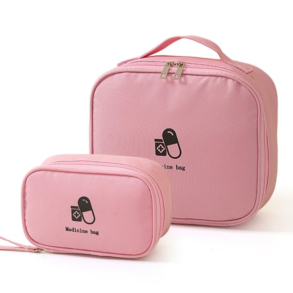 Zasjon 2 Stück Medikamententasche Reise, Reiseapotheke Tasche Leer, Medizintasche Erste