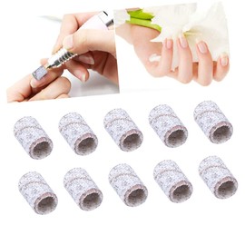 Healeved 2sets Nail Art Sanding Bands Grey Nail Sanding Ring for Electric Grinding Polisher Diy Supplies 100pcs*2